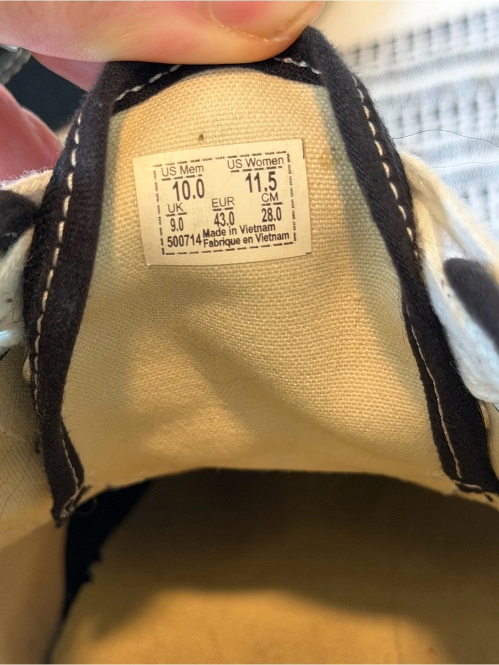 Vans fit tight